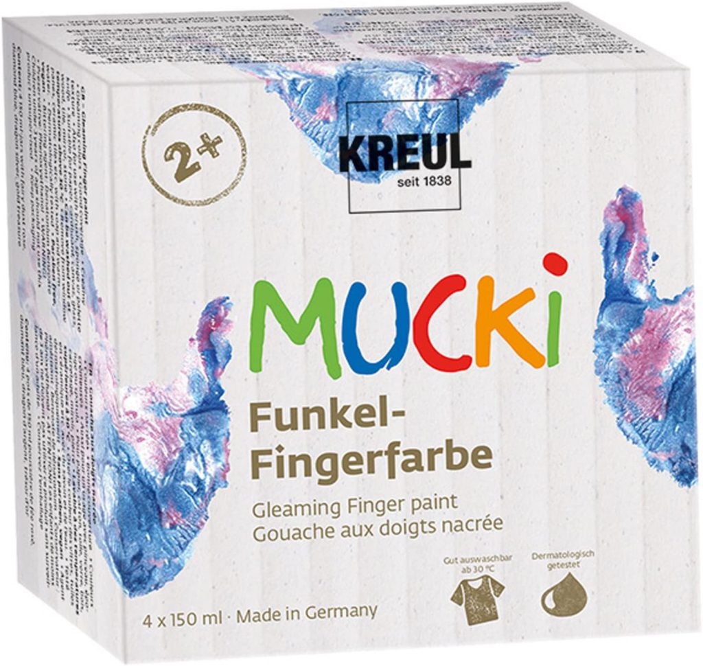 צבעי אצבעות Mucki אבקת פיות מנצנצת, סט של 4 במחיר € 12.02