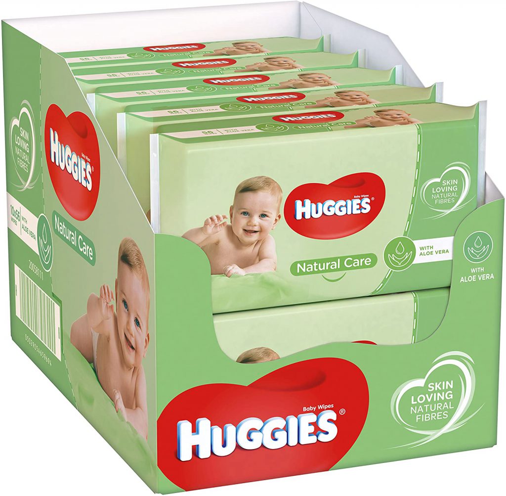 מגבוני Huggies Natural Care (560 מגבונים) עכשיו במחיר € 13,99